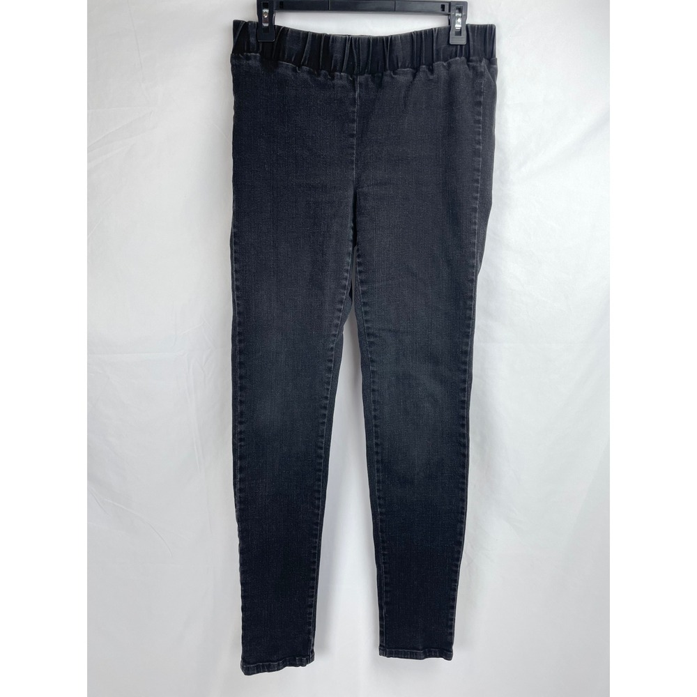 Soft Surroundings‎ Jeans Women Medium Tall Black Pull On Pants Cotton 42944